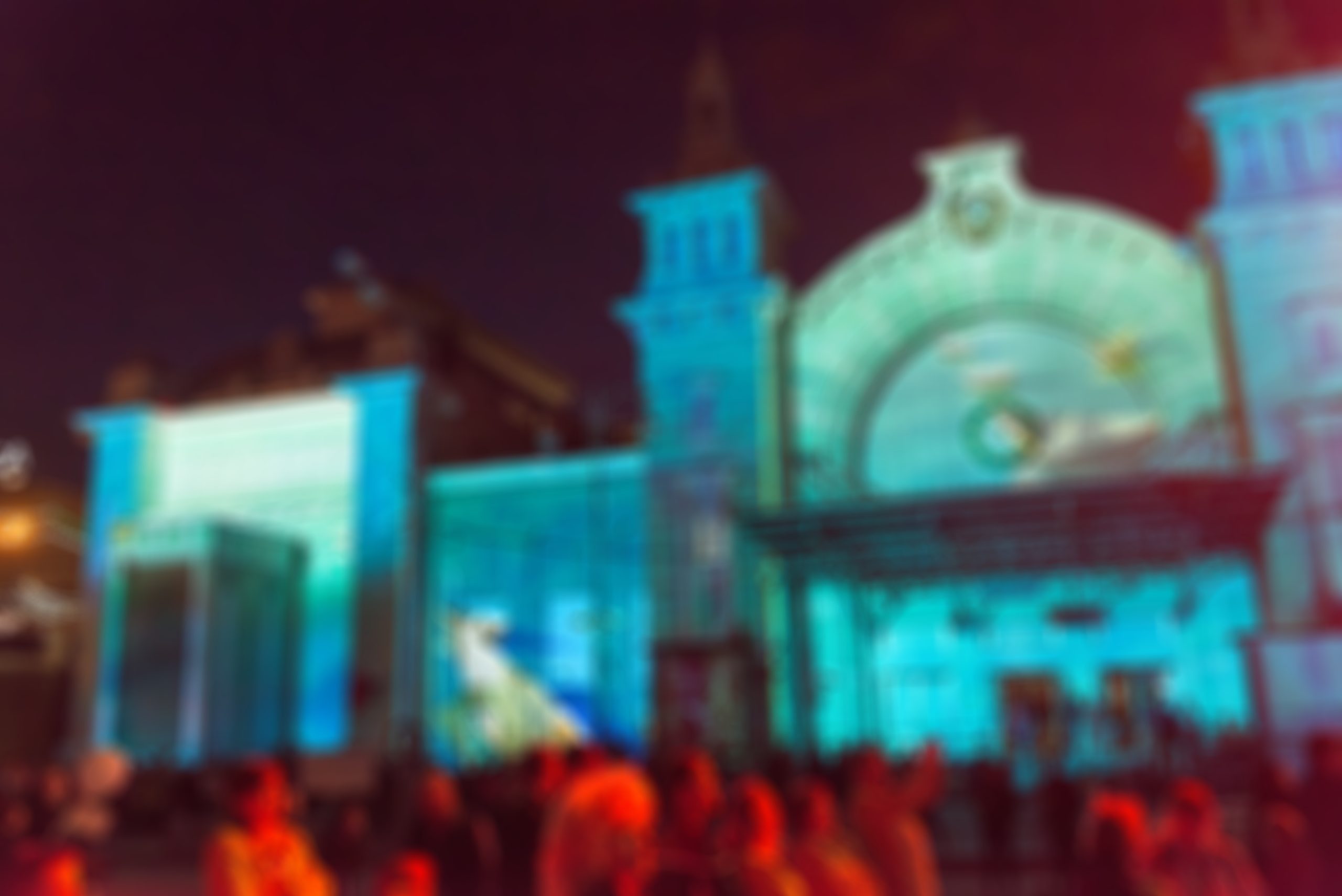 Festival concert show theme creative abstract blur background with bokeh effect